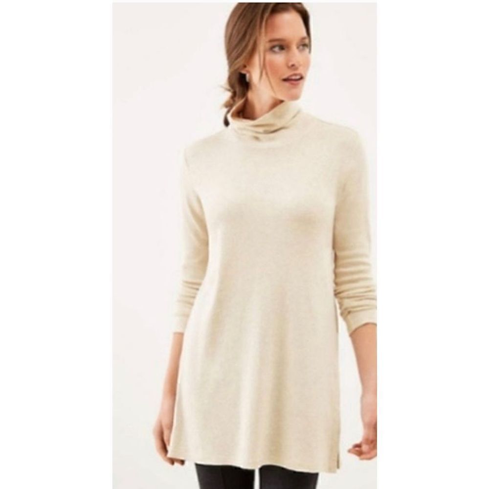 J.Jill Perfect Pima Side Vent Turtle Neck Tunic